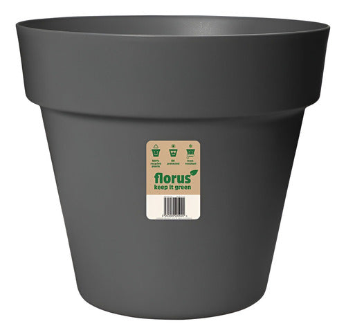 Maceta Florus Paris 20cm Gris Oscuro París