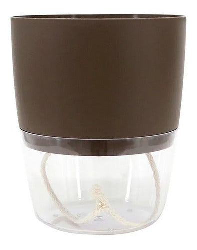 Maceta Vasart Autoirrigable Acqua 12 × 14cm Taupe Acqua