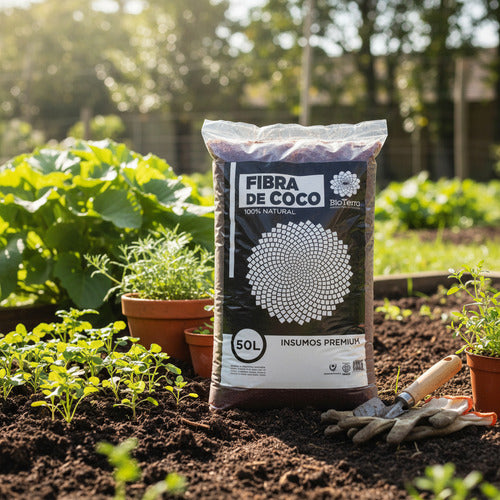 Fibra De Coco Bioterra 50 Litros