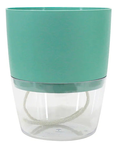 Maceta Vasart Autoirrigable Acqua 12 × 14cm Verde Claro Acqua
