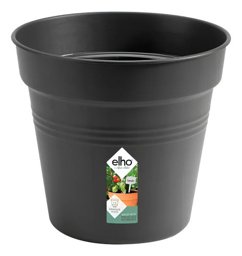 Maceta Green Basics Growpot 13cm Elho Negro