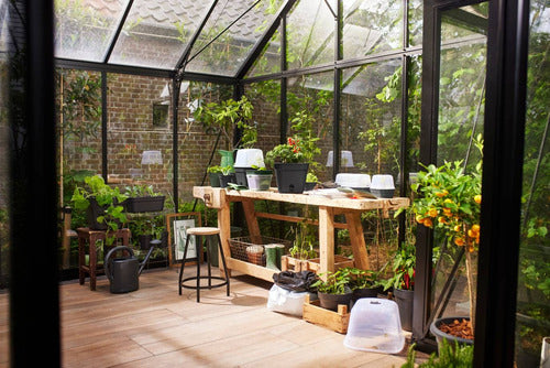 Maceta Green Basics Growpot Square All In 1 25cm Negro