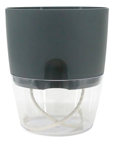 Maceta Vasart Autoirrigable Acqua 15 × 18cm Gris Oscuro Acqua