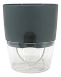Maceta Vasart Autoirrigable Acqua 15 × 18cm Gris Oscuro Acqua