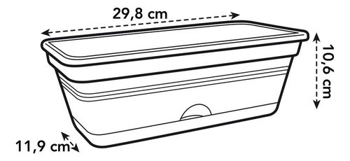Jardinera Green Basics Trough Mini 30cm Elho Negro Green Basics Trough Mini
