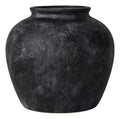 Jarrón Florero Terra Negro 12,5 X 11cm Just Home Collection Negro
