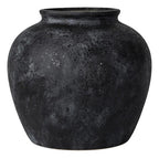 Jarrón Florero Terra Negro 12,5 X 11cm Just Home Collection Negro
