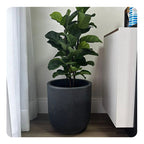 Maceta Vasart Sp27 45 × 45cm Con Plato Incluido Negro Antiguo Sp27