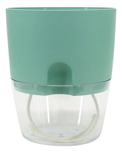 Maceta Vasart Autoirrigable Acqua 15 × 18cm Verde Claro Acqua