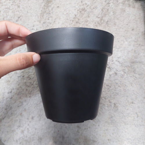 Maceta Sampa 16 × 14cm Vasart Negro