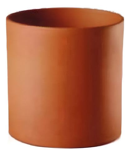 Maceta De Barro Cilíndrica N°12 Blumsa Terracota Cilindro
