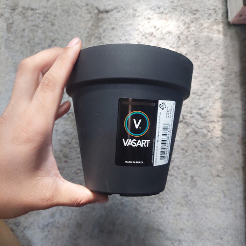 Maceta Vasart Sampa 14 × 13cm Negro Sampa