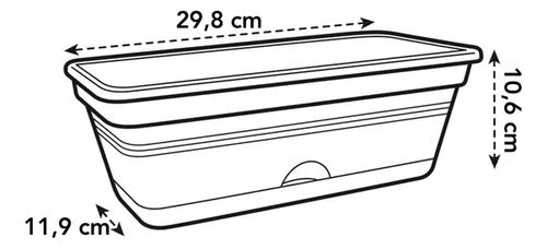 Jardinera Green Basics Trough Mini 30cm Elho Marrón Green Basics Trough Mini