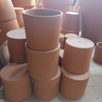 Maceta De Barro Cilíndrica N°12 Blumsa Terracota Cilindro