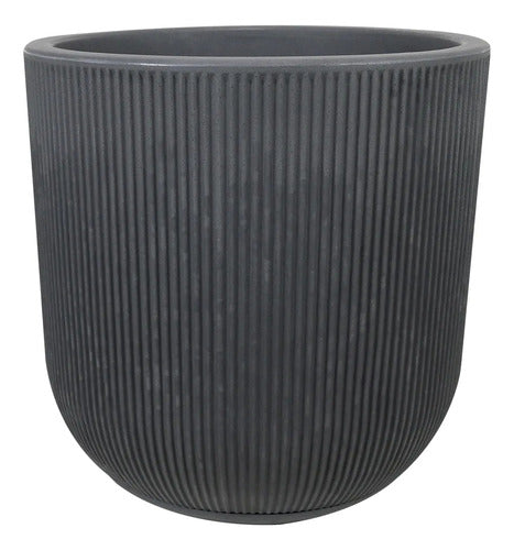 Maceta Vasart Sp27 54 × 54cm Con Plato Incluido Negro Artstone Sp27