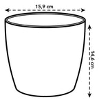 Maceta Brussels Round 16cm Elho Negro Brussels Round