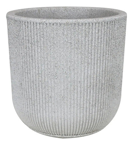 Maceta Vasart Sp27 45 × 45cm Con Plato Incluido Blanco Artstone Sp27