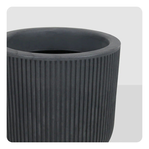 Maceta Vasart Sp27 45 × 45cm Con Plato Incluido Negro Antiguo Sp27