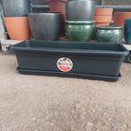 Jardinera De Plástico 65cm Gemplast Con Plato Incluido Negro Babilonia