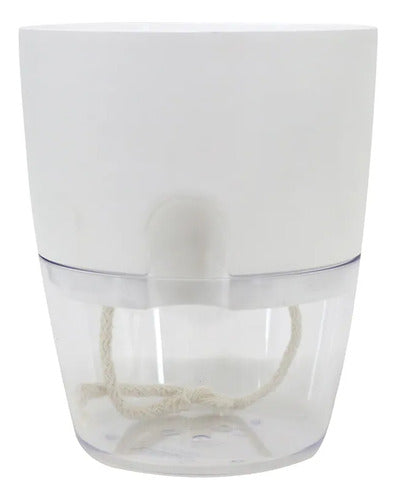 Maceta Vasart Autoirrigable Acqua 15 × 18cm Blanco Acqua