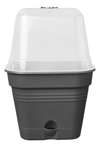 Maceta Green Basics Growpot Square All In 1 25cm Negro