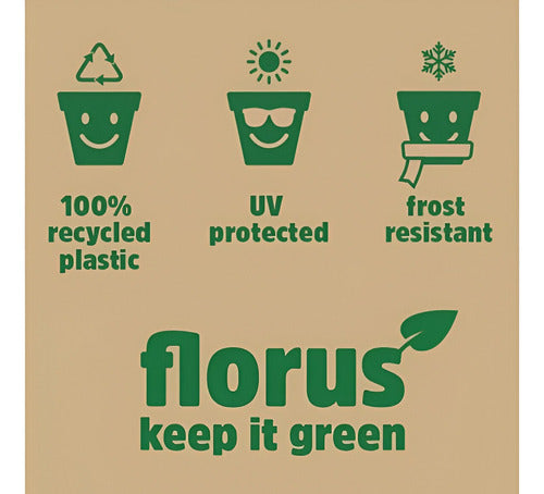Maceta Florus Paris 25cm Verde Oliva Florus