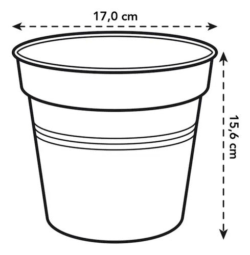 Maceta Green Basics Growpot 17cm Elho Negro