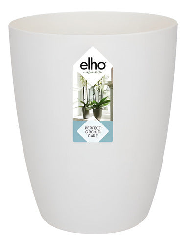 Maceta Para Orquídea Elho Orchid High Brussels 12cm Blanco Brussels