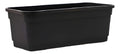 Jardinera De Plástico 65cm Gemplast Con Plato Incluido Negro Babilonia