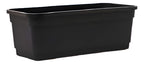 Jardinera De Plástico 65cm Gemplast Con Plato Incluido Negro Babilonia