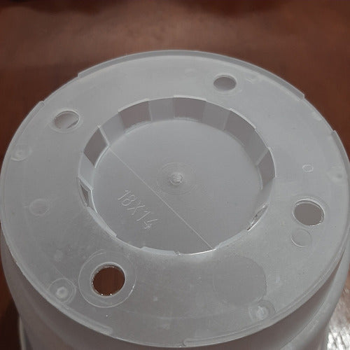 Maceta Para Orquídea Transparente 18cm Transparente Elegante