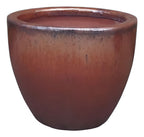 Maceta De Barro Esmaltado Nairobi Tamaño Extra Chico Cobre No5