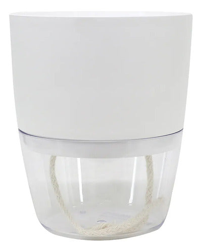 Maceta Vasart Autoirrigable Acqua 15 × 18cm Blanco Acqua