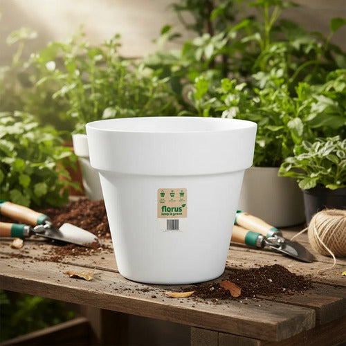 Maceta Florus Paris 25cm Blanco Florus