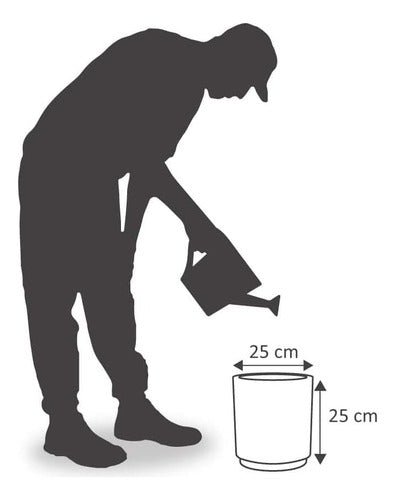 Maceta Vasart Urban Rio 25 × 25cm Negro Antiguo Urban Rio