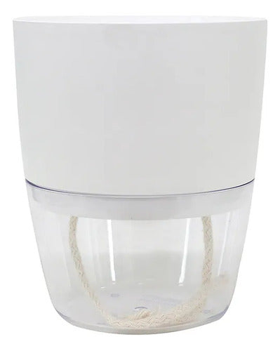 Maceta Vasart Autoirrigable Acqua 12 × 14cm Blanco Acqua