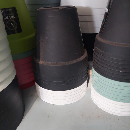 Maceta Vasart Sampa 14 × 13cm Blanco Sampa