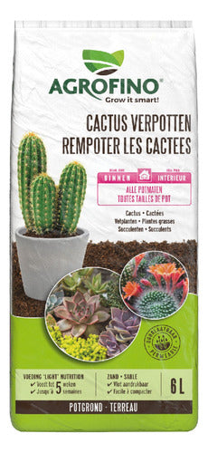 Sustrato Para Cactus Y Suculentas Agrofino 6 Litros
