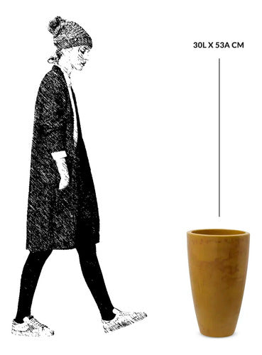 Maceta Vasart Verona Alto 30 × 53cm Negro Verona