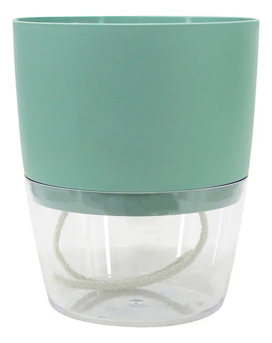 Maceta Vasart Autoirrigable Acqua 15 × 18cm Verde Claro Acqua