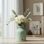 Jarrón De Cerámica Verde 12x11cm Just Home Collection Verde