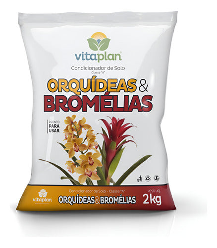 Sustrato Para Orquídeas Terrestres & Bromelias Vitaplan 2 Kg