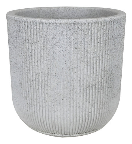 Maceta Vasart Sp27 54 × 54cm Con Plato Incluido Blanco Artstone Sp27