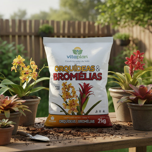 Sustrato Para Orquídeas Terrestres & Bromelias Vitaplan 2 Kg