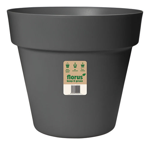 Maceta Florus Paris 25cm Gris Oscuro Florus