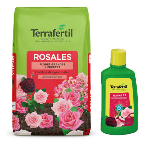 Sustrato Para Rosas 20 L + Fertilizante 750cc Terrafertil
